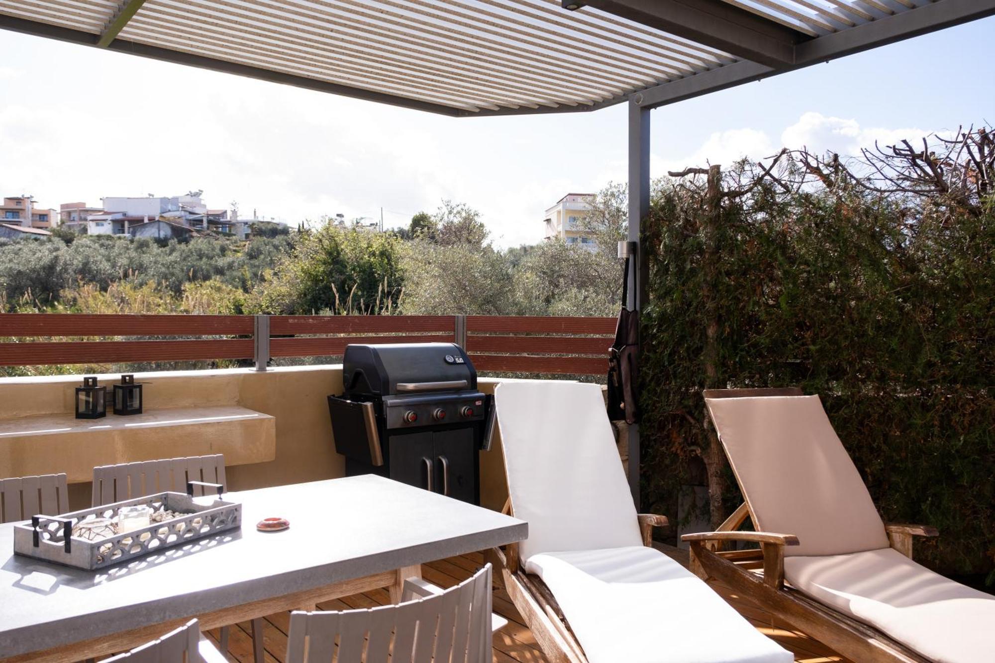 Glaros Casa Verde - Cozy Flat With Garden Near Beach Kato Daratso Exterior foto